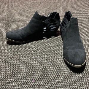 Black Suede Ankle Boot size 8.5 worn once